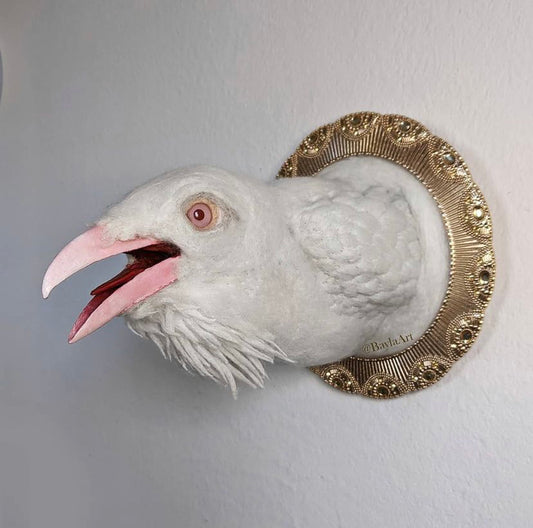 Escultura de pared de Bayla Arietta "Cuervo albino" 
