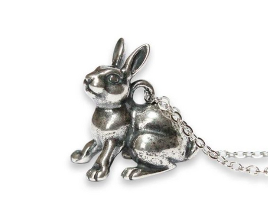 Moon Raven Designs Silver Rabbit Pendant