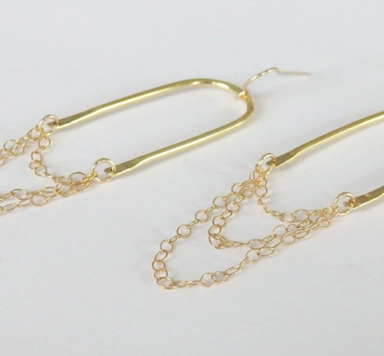 Metrix Jewelry Cascading Chain Earrings
