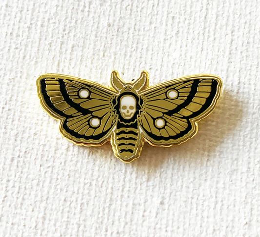 Strike Gently Co. "Deaths Head Moth" Enamel Pin