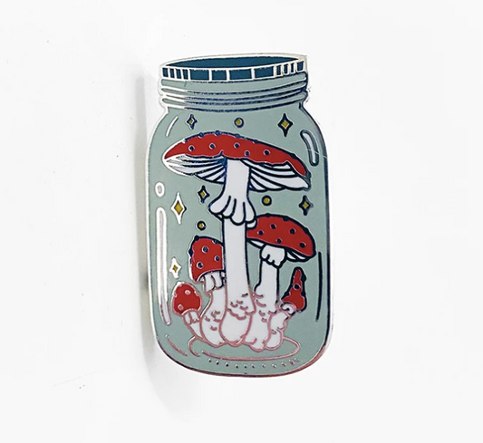 Strike Gently Co. "Shroom Jar" Enamel Pin