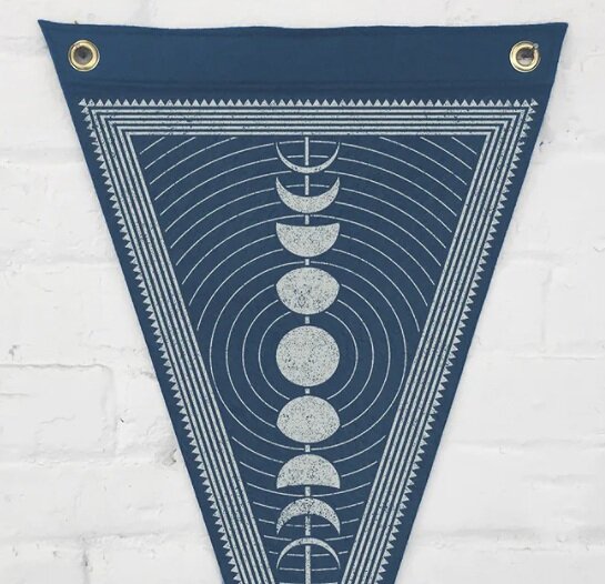 The Rise and Fall Lunar Phases Flag