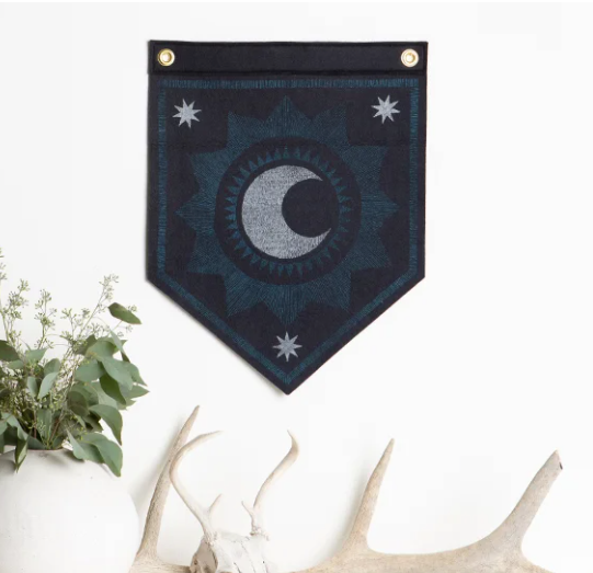 The Rise and Fall Large Moon Banner