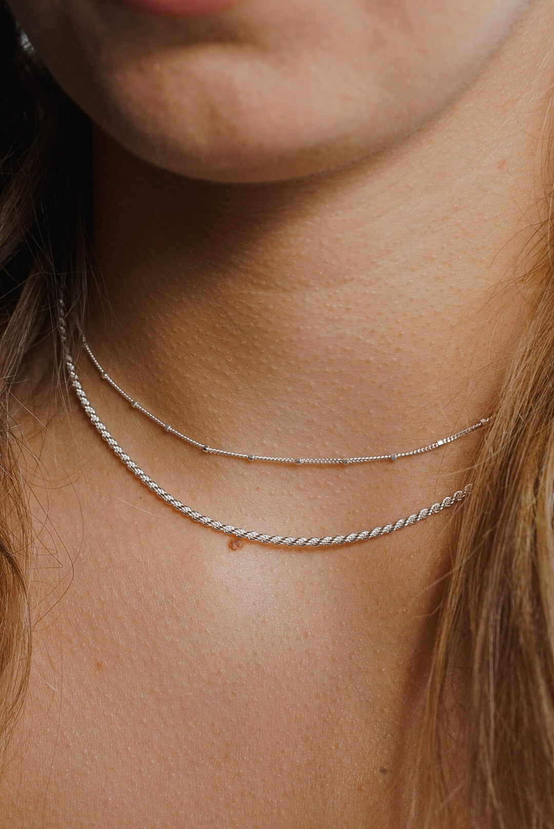 Metrix Rope Twist Layering Necklace in Sterling Silver