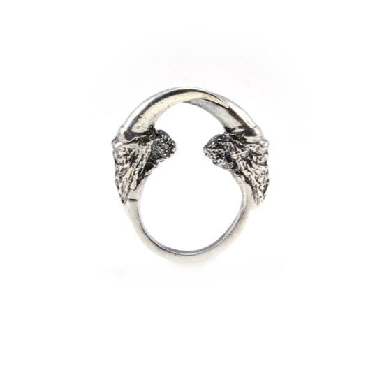 Eilisain "The Hunted II" Sterling Owl Talon Arch Ring